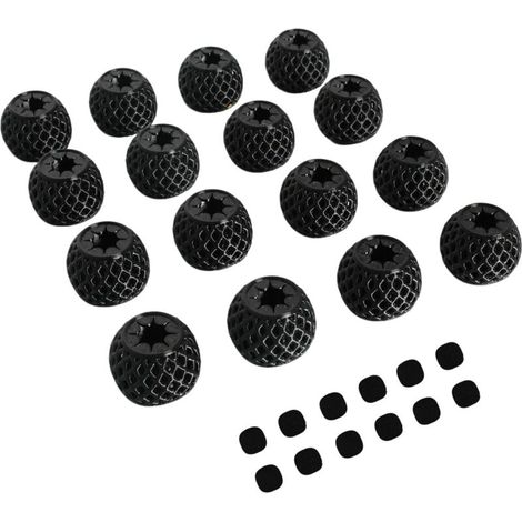 16 Protectores Antideslizantes para Patas de Silla con Fieltro Grueso 10-15mm Redondos, Fundas para Patas de Silla en Malla 3D Calada, Negras, para Reducir Rayaduras en Mesas, Comedores y Oficinas (1/5)