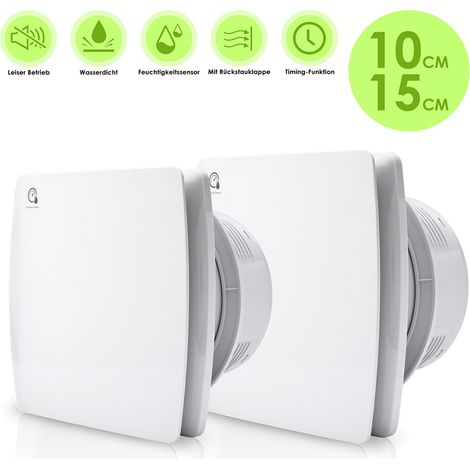 Randaco Badlüfter Lüfter Wandlüfter Wandventilator 100mm 12W Abluftventilator (1/5)