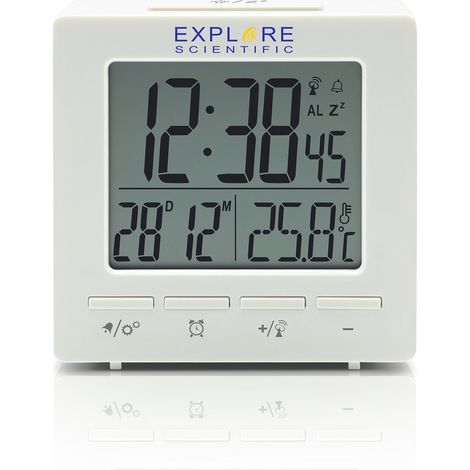 Explore Scientific RDC1005WHT Wecker Digitaler Wecker Weiß (1/3)