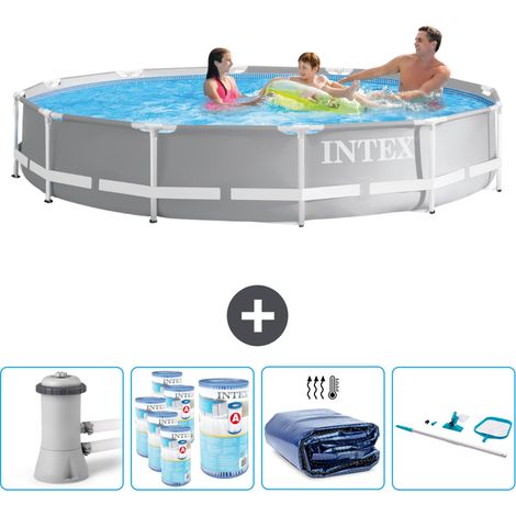 Intex Piscina Prism Frame Rotonda - 366x76 cm - 5-pezzi  SCB90
