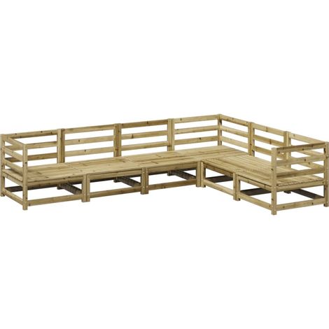 Maison Exclusive - 6-tlg. Garten-Sofagarnitur Kiefernholz Imprägn