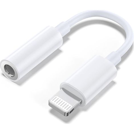 Adattatore da Lightning a AUX da 35 mm bianco