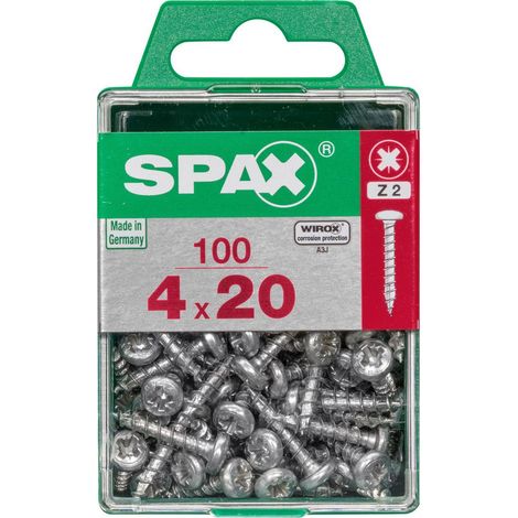 Spax Universalschrauben 4.0 x 20 mm TX 20 Rundkopf - 100 Stk. Holzschrauben