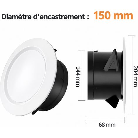 Bouche d'aération disque rond blanc 150 ABS VMC grande usine physique qualité garantie 21 × 21 × 8 cm 153 g – Livraison gratuite