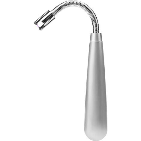 Briquet à arc électrique 360° rotatif sans flamme USB rechargeable anti-vent argenté pour barbecue (1/5)