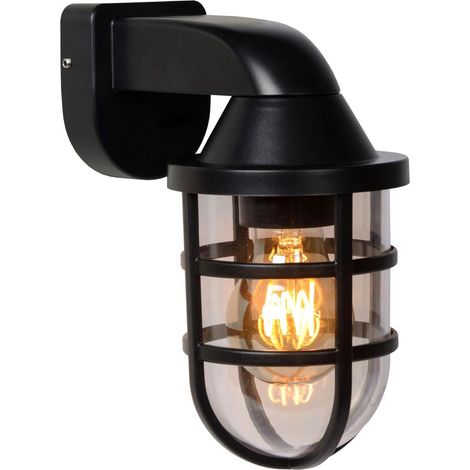 Applique extérieure indus noire E27 60W Lewis Lucide (1/2)