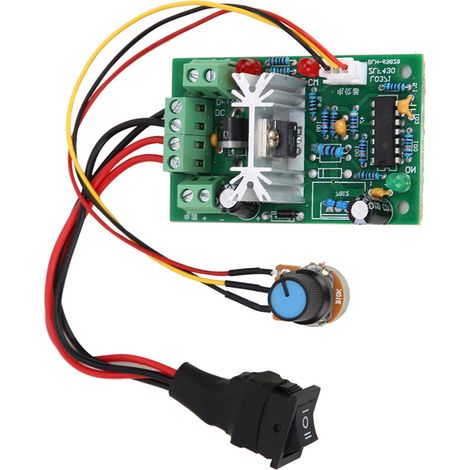 5-30V DC 6A/150W PWM Drehzahlregler mit einstellbarer Drehzahlregelung für Gleichstrom-Bürstenmotoren und Reversierschalter (1/5)