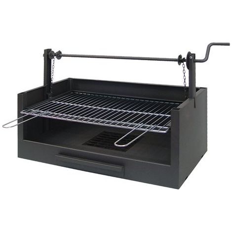 ImEx EL Zorro 71508 - cassetto grill elevato, griglia in acciaio inox 63 x 75 x 42 cm, nero (1/4)