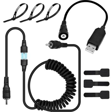 Ensemble de harnais de câble de casque chauffant avec port USB, cordon d'alimentation pour casque de motoneige pour cordon d'alimentation de sport d'hiver (1/5)