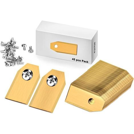 45-piece titanium blade knife set, robotic lawnmower blade with screws, suitable for robotic lawnmower blades of different brands and models, lawnmower parts and accessories. (1/5)