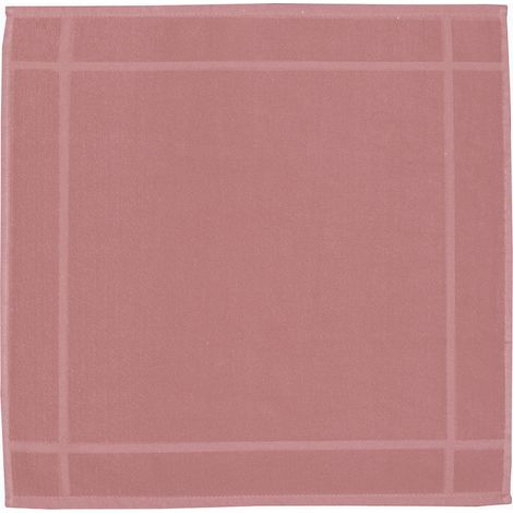 Essuie-mains de Cuisine Loess en Pur Coton Teinture Argile Bois de Rose 50 x 50 cm - PANGIVO (1/3)
