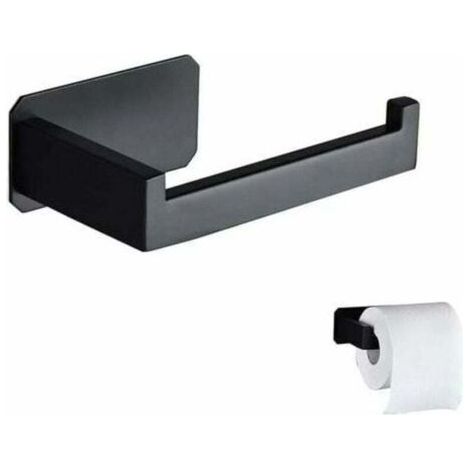 Porte Papier Toilette Inox Original Porte Papier Toilette Mural Sans Perçage Porte Papier Toilette Noir 3M Adhésif Pour Décoration Salle De Bains WC Cuisine Accessoire