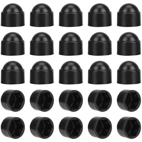 Cache-écrous M10 pour clé de 17 – 50 pcs – Polyéthylène résistant aux UV – Protection contre corrosion et rouille (1/5)