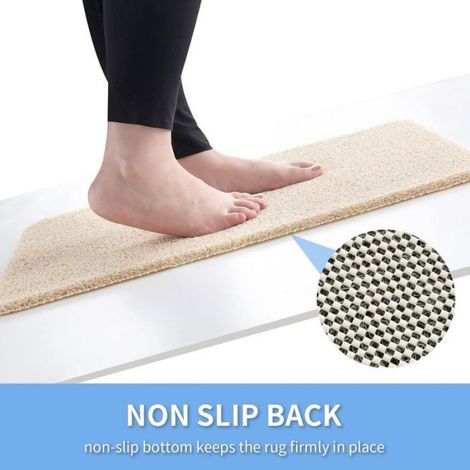Tapis de douche antidérapant 40 x 60 CM - Tapis antidérapants - Tapis de bain à séchage rapide - Tapis nettoyant pour les pieds - (1/5)