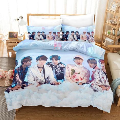 KLVGTIFS PU - 3 Pièces Housse de Couette,Housse de Couette 150x200cm +2 Taies d'oreiller 50x75cm en Microfibre Super Douce Dessin Animé 2 (1/5)
