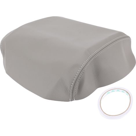 Housse de Console centrale de voiture en cuir Pu microfibre, résistante à l'eau, confortable, anti-rayures, protection d'accoudoir gris (1/5)