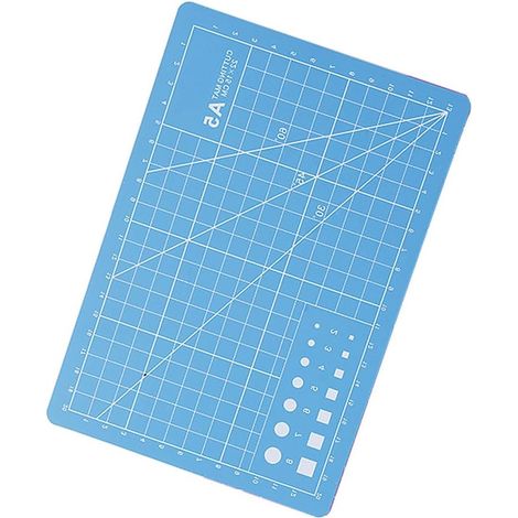 APEX Tapis de découpe en PVC auto-cicatrisant A5, adapté à la couture, au patchwork et aux loisirs créatifs (bleu) (1/3)