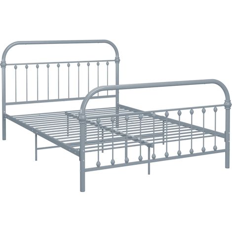 Maison Exclusive - Estructura de cama sin colchón metal gris 120x