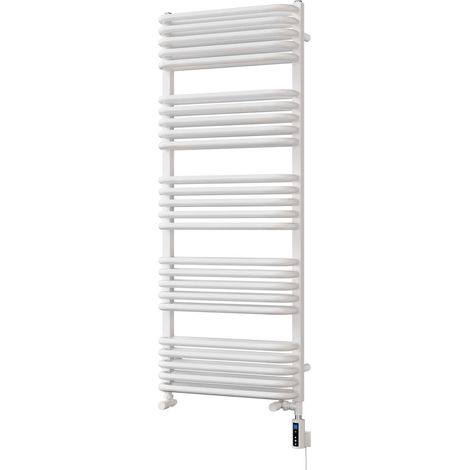 Crossmoor - White Dual Fuel Towel Rail H1269mm x W500mm Thermostatic WIFI (1/3)