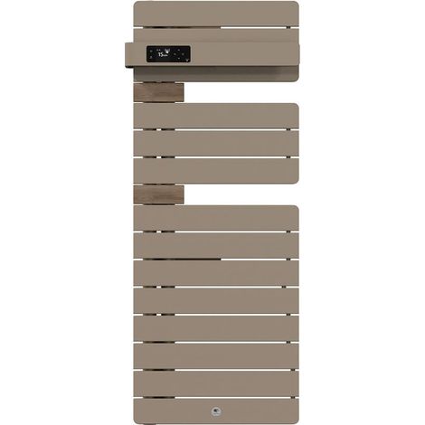 Radiatore elettrico scaldasalviette Allure 4 Classico Colonna a sinistra stretto 500W Sabbia bruno/Quercia - THERMOR - 483362 (1/4)