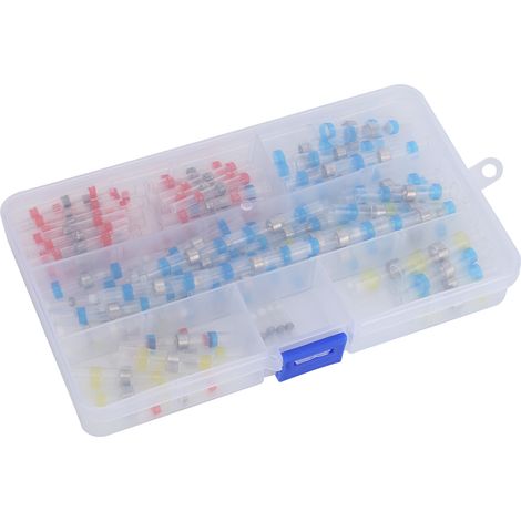 150pcs Manchons à sertir thermorétractables étanches, cosses à souder isolées pour câbles électriques, bagues de connexion (1/5)