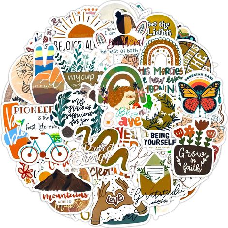 Autocollant Citation 100 Pcs Stickers Citation Positive, Autocollant Motivation Inspirant Phrase, Stickers Vinyle Waterproof, Stickers pour Ordinateur Portable Scrapbooking Telephone Journal Skate etc (1/5)