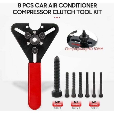 Kit Outils Réparation Climatisation Voiture - 8 Pièces - Plage Réglable 40-80 Mm - Alliage - Boîte Rangement Plastique (1/4)