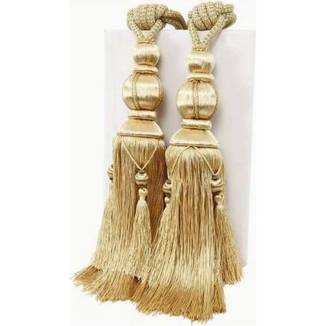 1 paio di cordoni per tende - cordoni per tende con nappe - cordoni di fissaggio per tende - adatti per tende grandi e pesanti (1/5)
