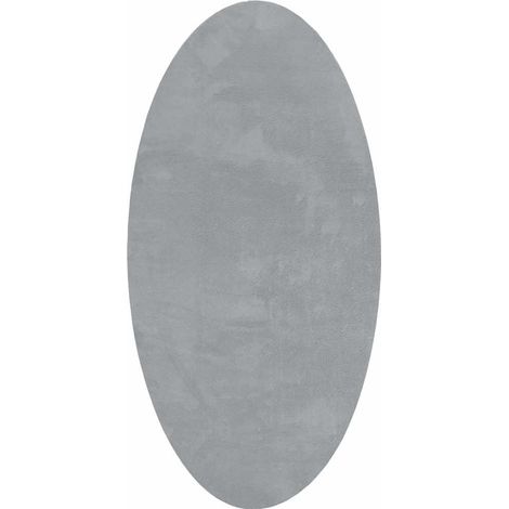 Alfombra HUARTE Gris 80 x 150 cm Poliéster vidaXL (1/5)