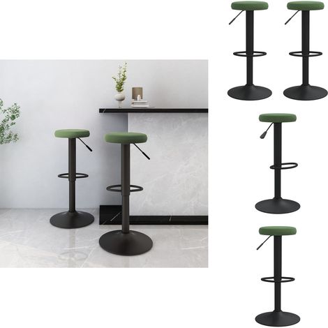 Tabourets de bar lot de 2 vert foncé velours - Tabouret De Bar - Tabourets De Bar - Tabouret De Pub - Tabourets De Bar (1/5)