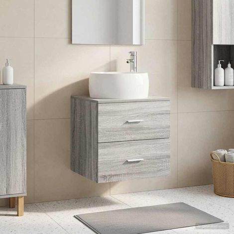 Vanidad con Lavabo de Pared gris 49,5 x 44,5 x 66 cm
