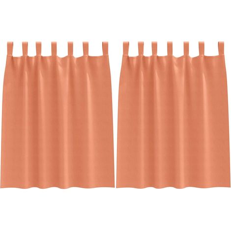 Maison Exclusive - Tende Blackout con Anelli 2 pcs Terracotta 140 x 140 cm