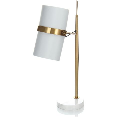 Lampada da tavolo Novum in marmo e metallo dorato (1/4)
