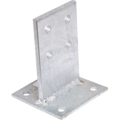 Ancre de poteau en T à visser – Accessoire pour poteau – Épaisseur platine 8 mm – Perçage 10,5 mm – Pour bois dur – Alberts