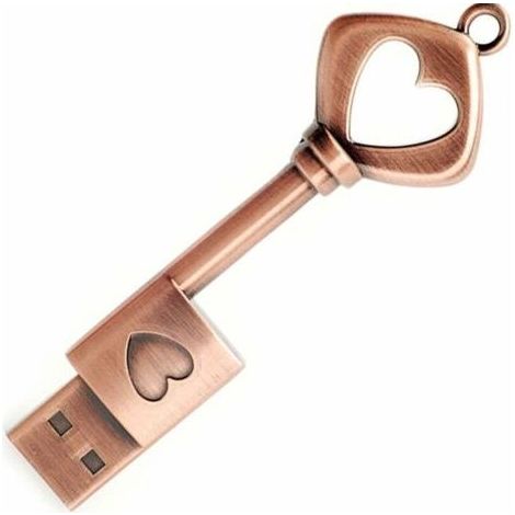 Clé USB 32 Go,Clef USB en Forme de Clé Rétro Métal Mémoire Stick USB 2.0 Pen Drive (1/5)