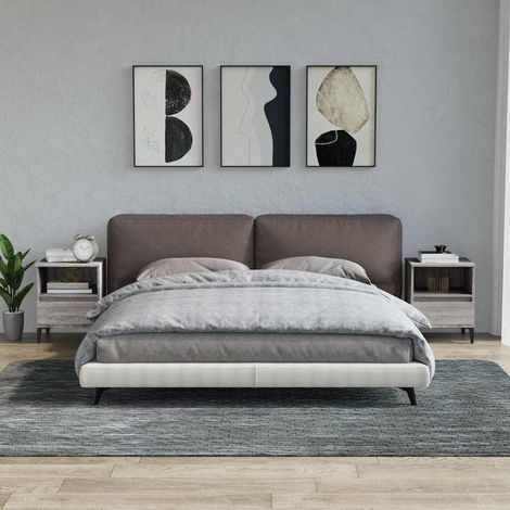 vidaXL Mesitas de noche 2 unidades gris Sonoma 40x35x50 cm (1/5)