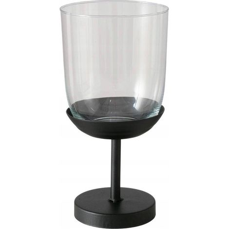 Boltze Tulipan portacandele nero 30,5 cm