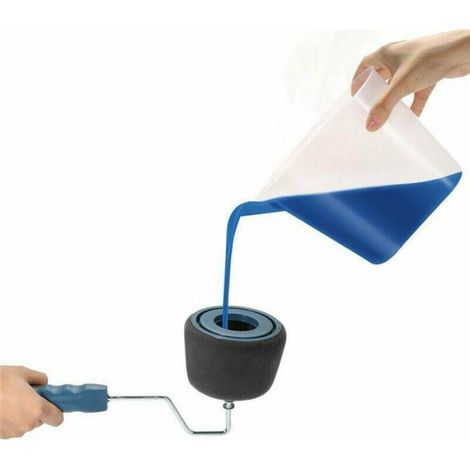 Kit Rouleau Peinture - Réservoir Intégré - Système Anti-Gouttes - Pour Murs Intérieurs - 6 Pièces (1/4)