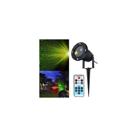 Projecteur de noël à Distance, lumière d'extérieur, Vert, Rouge, LED étoiles, projecteur for décoration de fête et de Vacances (1/5)