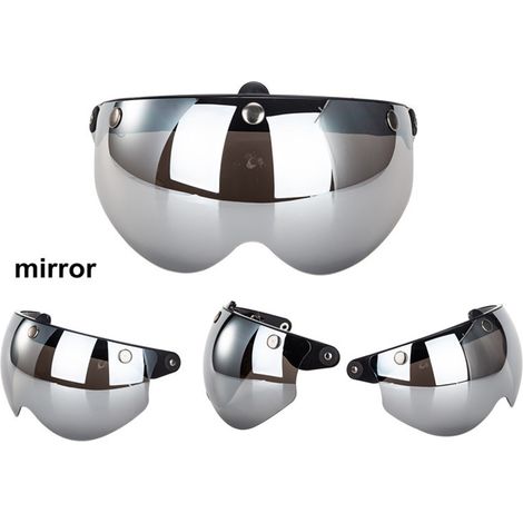 Universelles 3-Snap-Retro-Helmvisier, winddicht, Sonnenschutz, Halbgesichtsvisier für Motorradhelme (1/5)