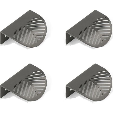 4pcs Forme des Feuilles Cabinet Pulls Laiton Noir Poignées De Meubles De Cuisine Porte De Cuivre Tirettes De Tiroir (1/5)