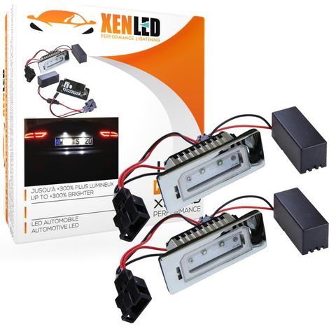 Pack éclairage LED plaque arrière compatible avec Audi A7 - LED CREE - plaque d'immatriculation LED - Blanc