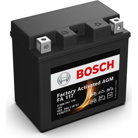 Batterie moto Bosch FA117 YTZ7S 12V 6AH 90A (1/5)