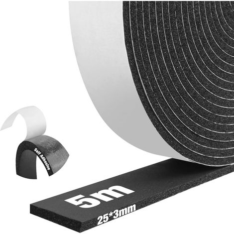 Joint Fenetre Isolation, Bande d'étanchéité autocollante en mousse,Joint Antichoc d'Isolation Phonique,Anti-Poussière, Anti-Vent pour Portes et Fenêtres,Pour Meuble Protection de Climatiseur (1/5)
