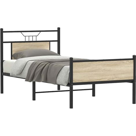 Bettgestell ohne Matratze Sonoma-Eiche 90x200 cm Holzwerkstoff