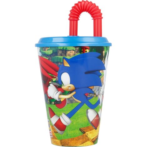 STOR Bicchiere in plastica Sega Sonic per bambini da 430 ml senza BPA Scuola (1/5)