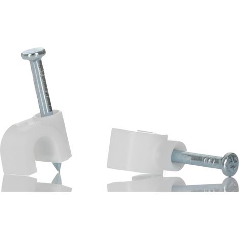 Clip serre-câbles à clouer, Ø max 5mm en PE ( Prix pour Boîte de 100 )