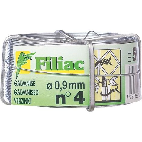 Fil D'attache Galvanisé Bobine 50 Ml ø 0.9 Mm - Filiac (1/3)