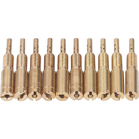Kit de 10 gicleurs de ralenti en métal pour carburateur Mikuni HS40, HSR42 et HSR45 (15-25 et 30-40). (1/5)