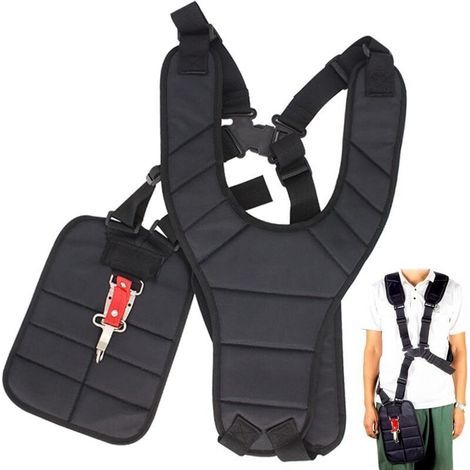 Double Brushcutter Strap, Adjustable Harness, Brushcutter Harness, for Brushcutter Lawnmower Universal Garden Machine Accessory (1/4)